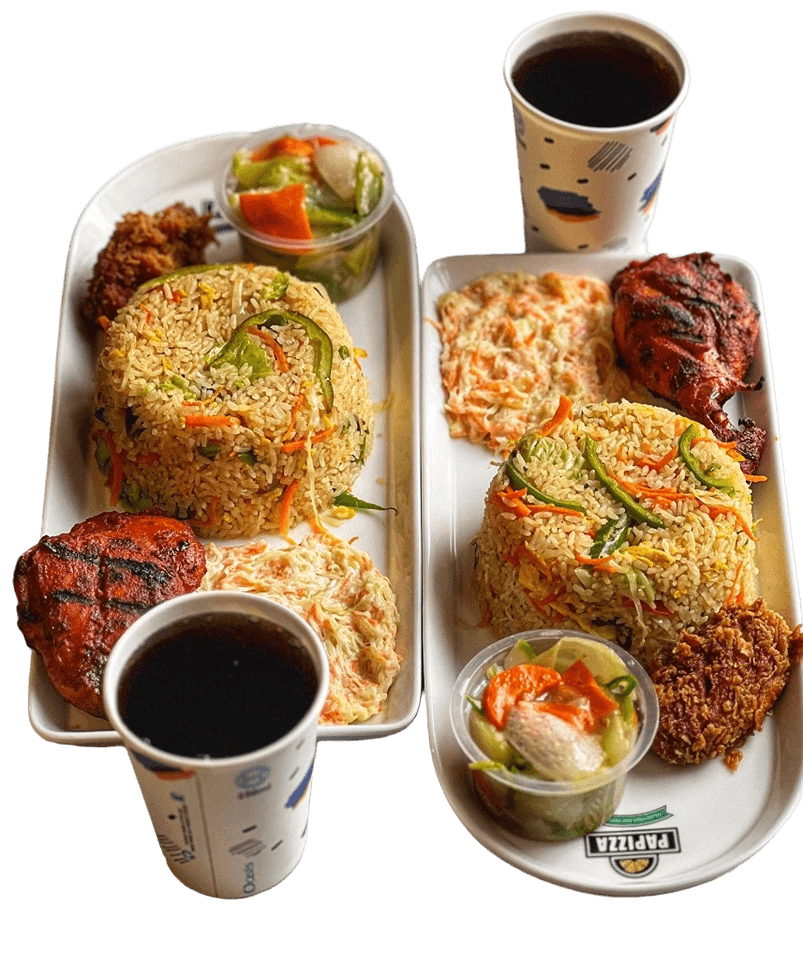 Fried Chicken 2 pc + Egg Fried Rice + Drinks + Chinese Vegetable (2 per)